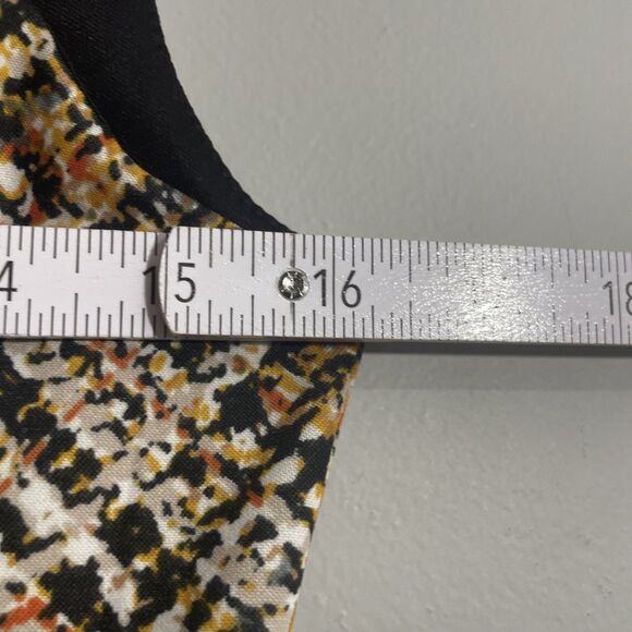 Enfocus Studio Dress Size 8  Yellow Black Red Checkered Print Sleeveless Casual - Picture 3 of 10